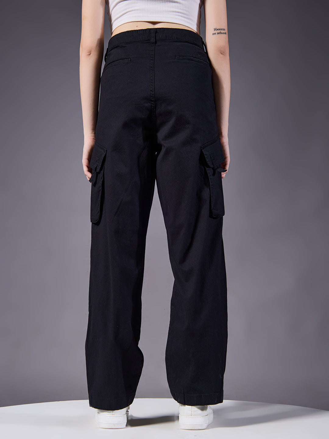 Women Utility Cargos- Black