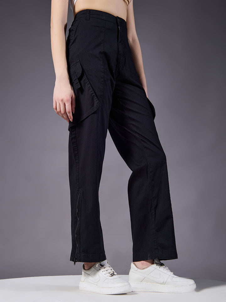 Women Utility Cargos- Black