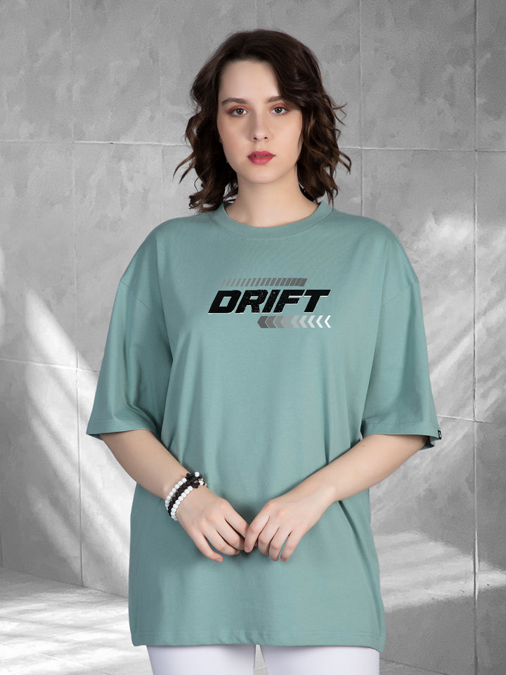 Drift Women Graphic Oversized Printed T-Shirt