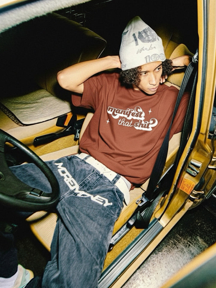 MANIFEST THAT SHIT Men Premium Oversized Terry T-shirt