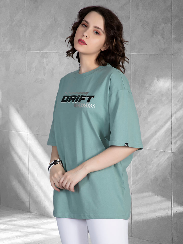 Drift Women Graphic Oversized Printed T-Shirt