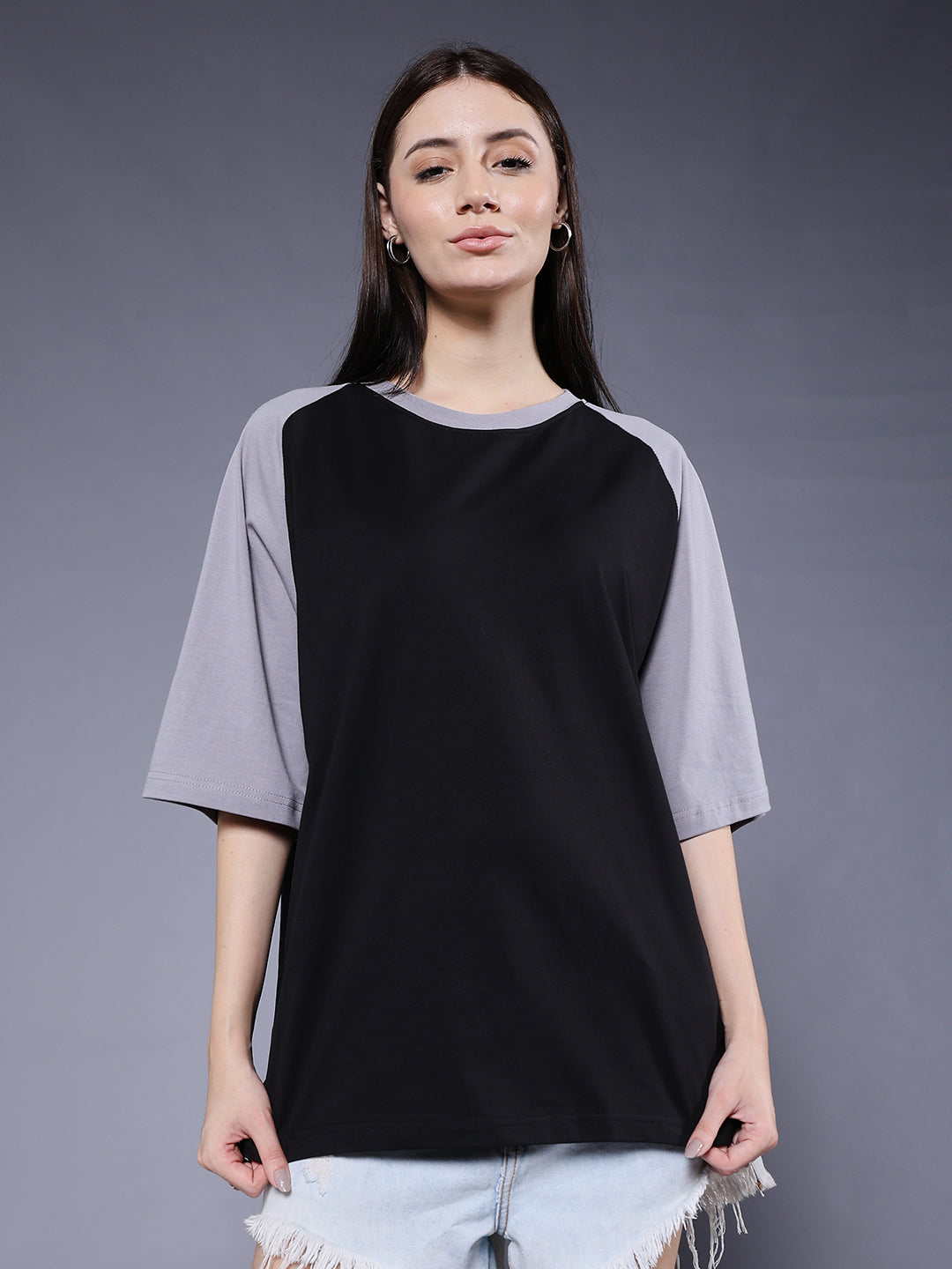Women Oversized Colorblock T-Shirt