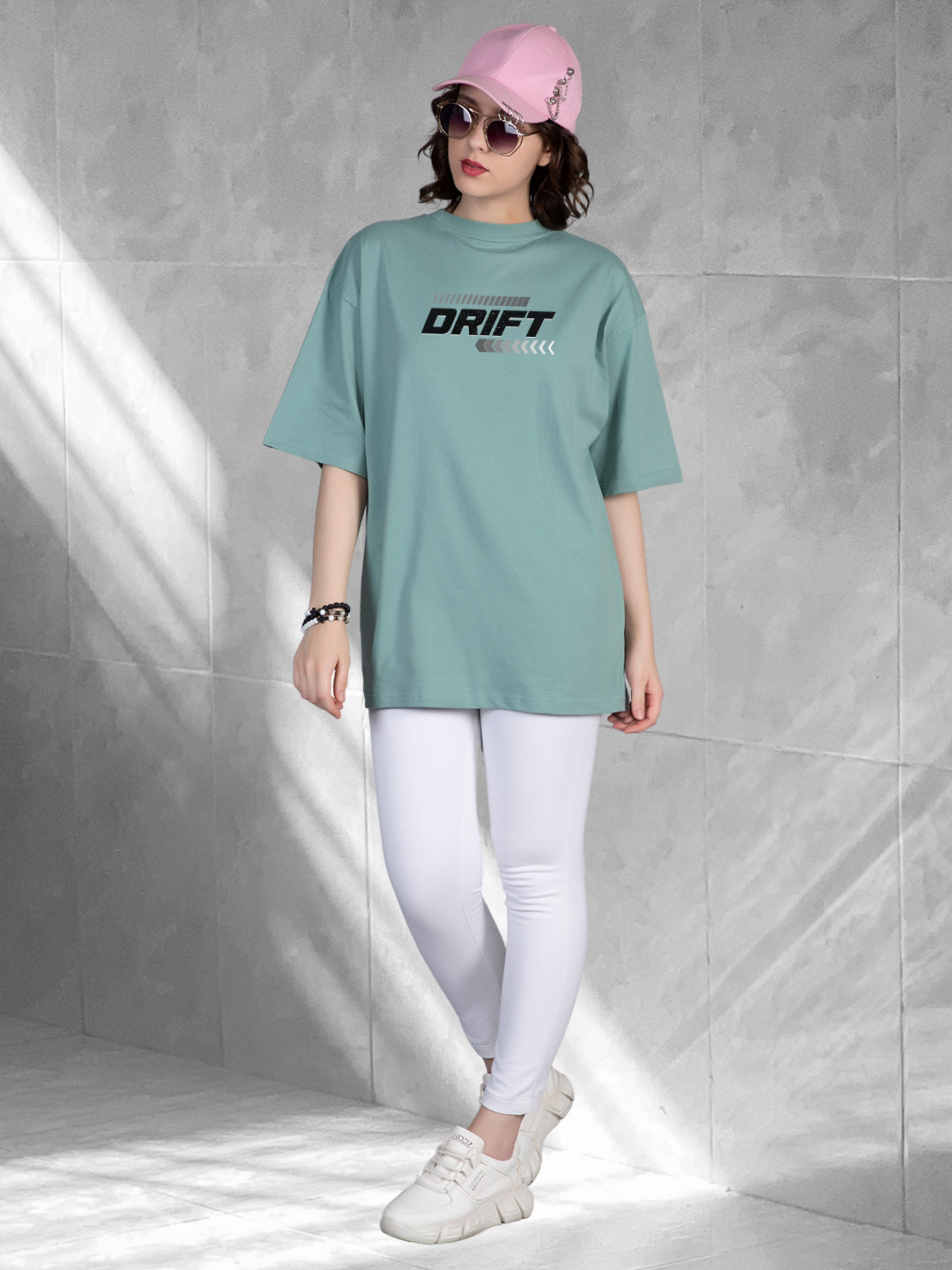 Drift Women Graphic Oversized Printed T-Shirt