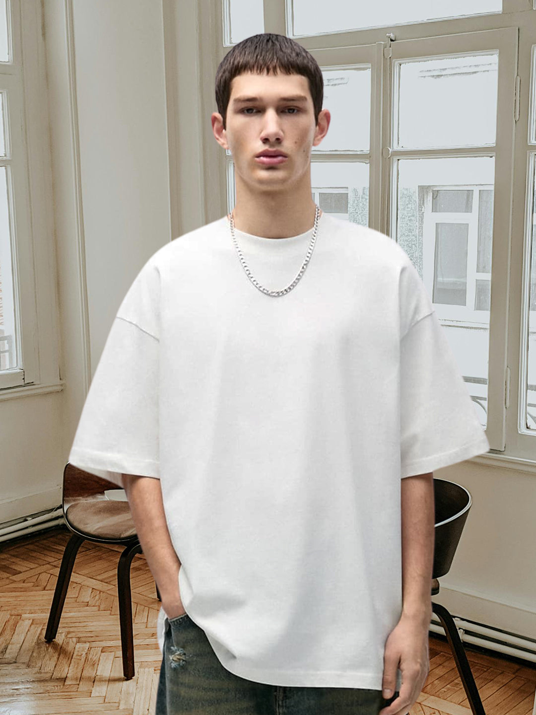 Solid Oversized T-Shirt Men Combo - Pack of 2