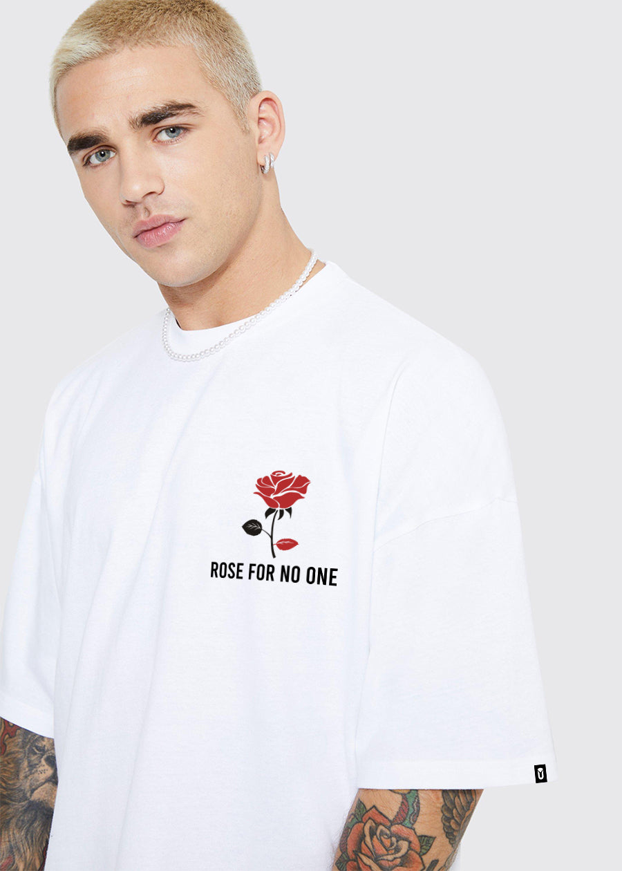 Rose for No One Men Oversized T-Shirt - White