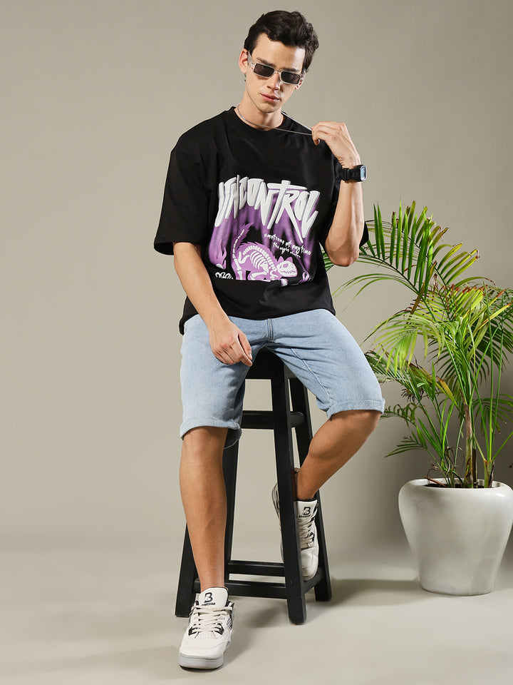 Uncontrol Puff Printed Men Oversized Terry T-shirt