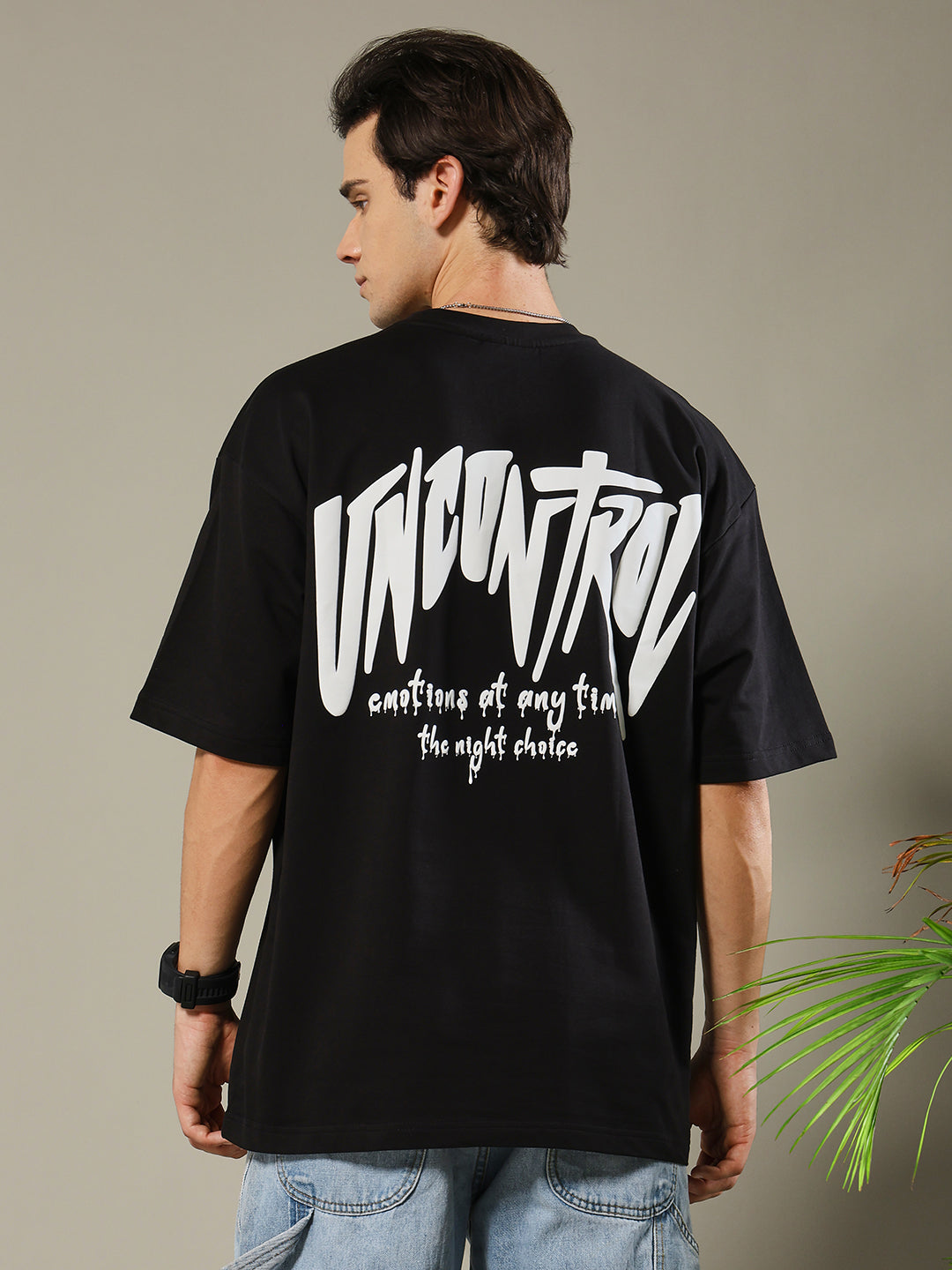 Uncontrol Puff Printed Men Oversized Terry T-shirt
