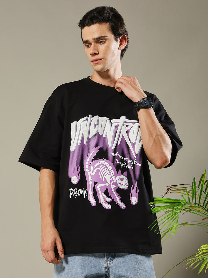 Uncontrol Puff Printed Men Oversized Terry T-shirt