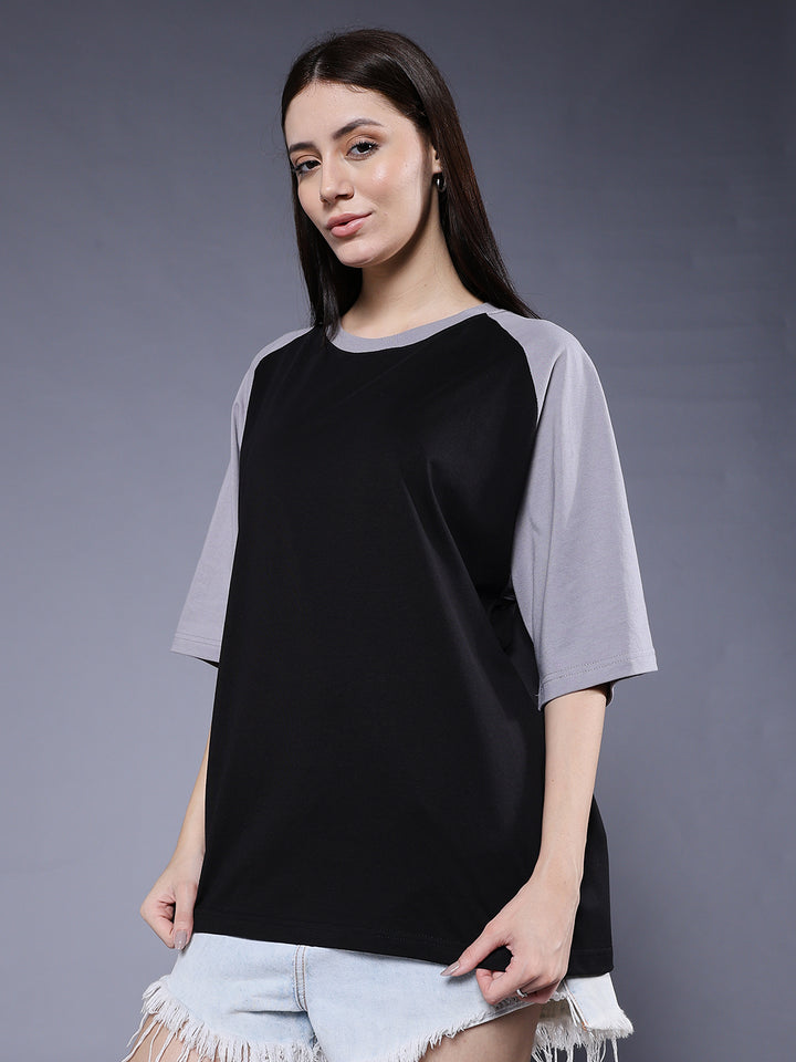 Women Oversized Colorblock T-Shirt