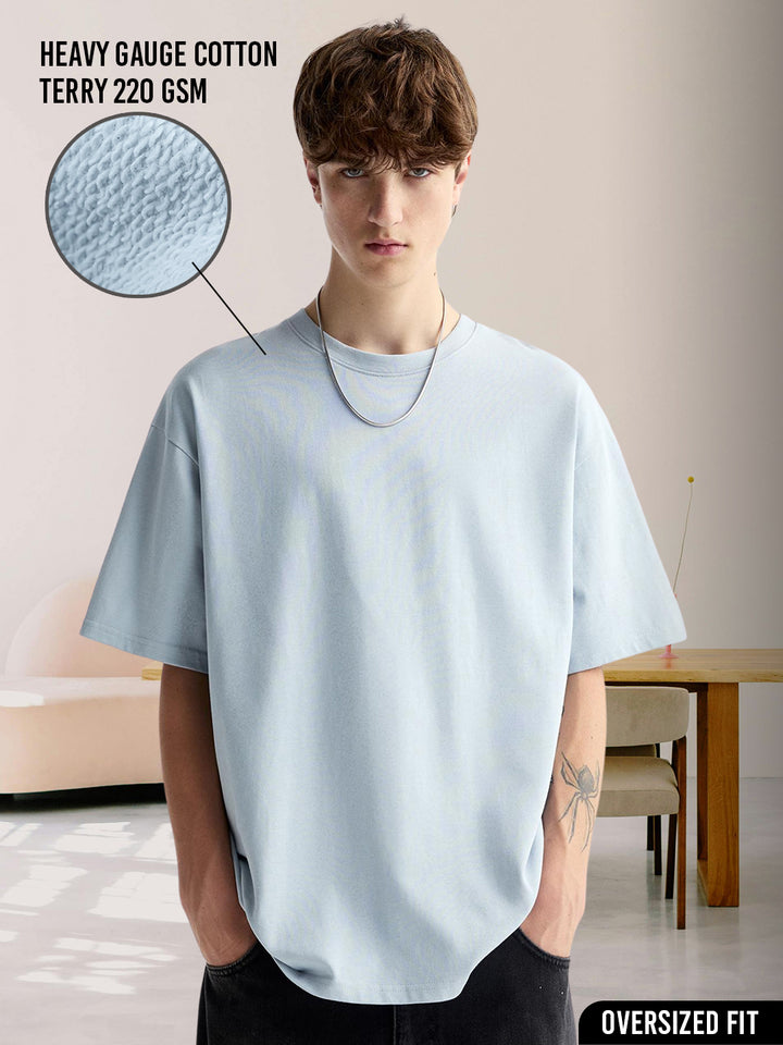 Pronk Solid Men Premium Oversized Terry T-shirt