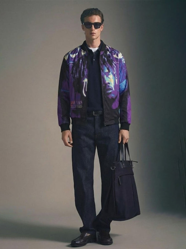 Men Graphic Printed Bomber Jacket