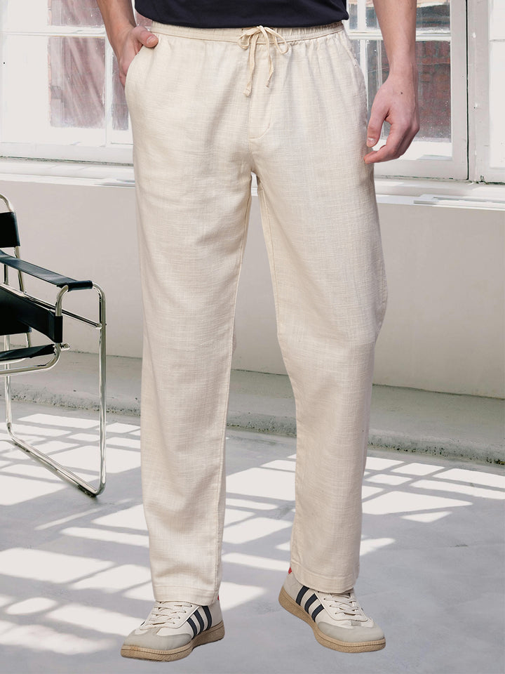 Cotton Pant for Men Solid - IVORY