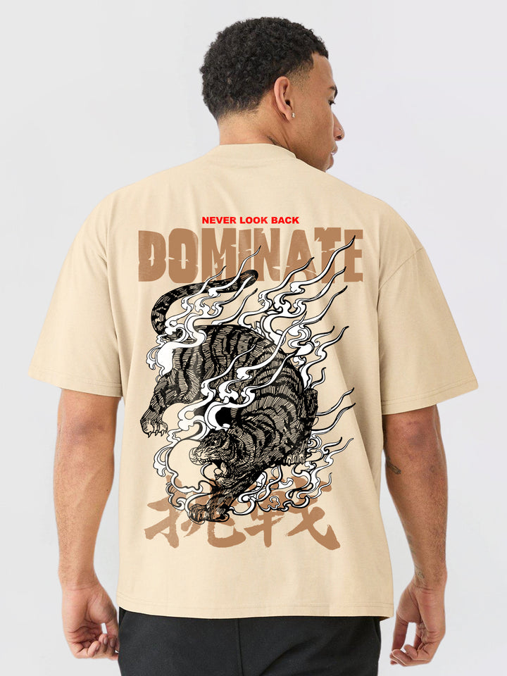 Dominate Men Graphic Printed Oversized  T-Shirt