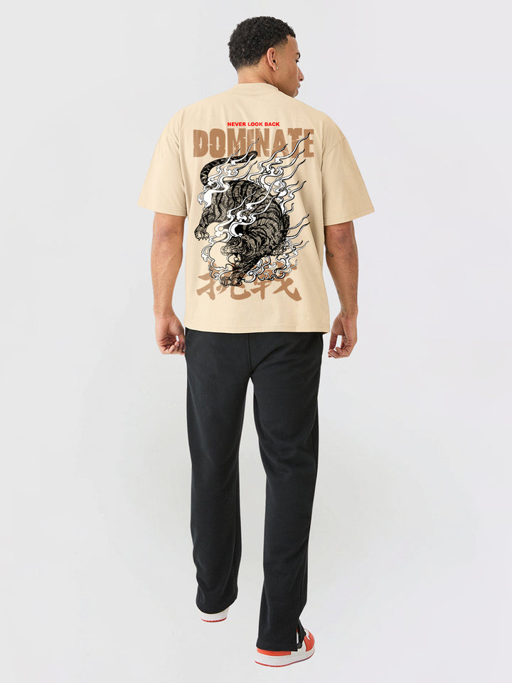 Dominate Men Graphic Printed Oversized  T-Shirt