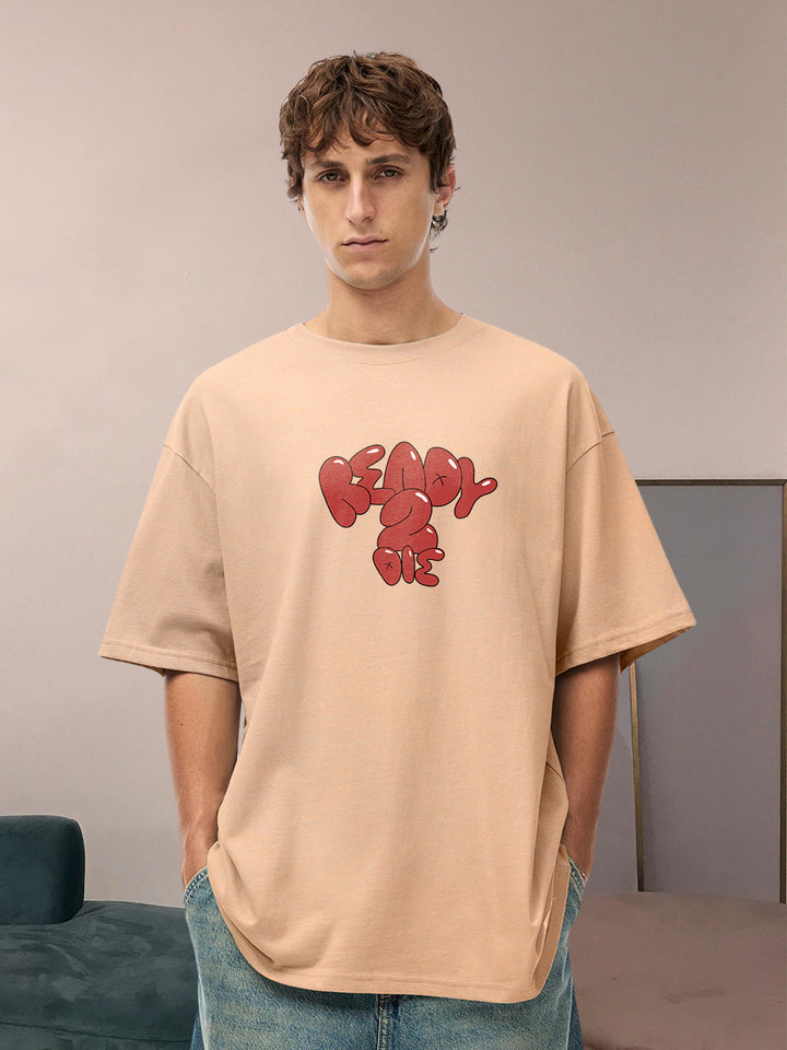 Ready 2 Die Men Graphic Printed Oversized  T-Shirt