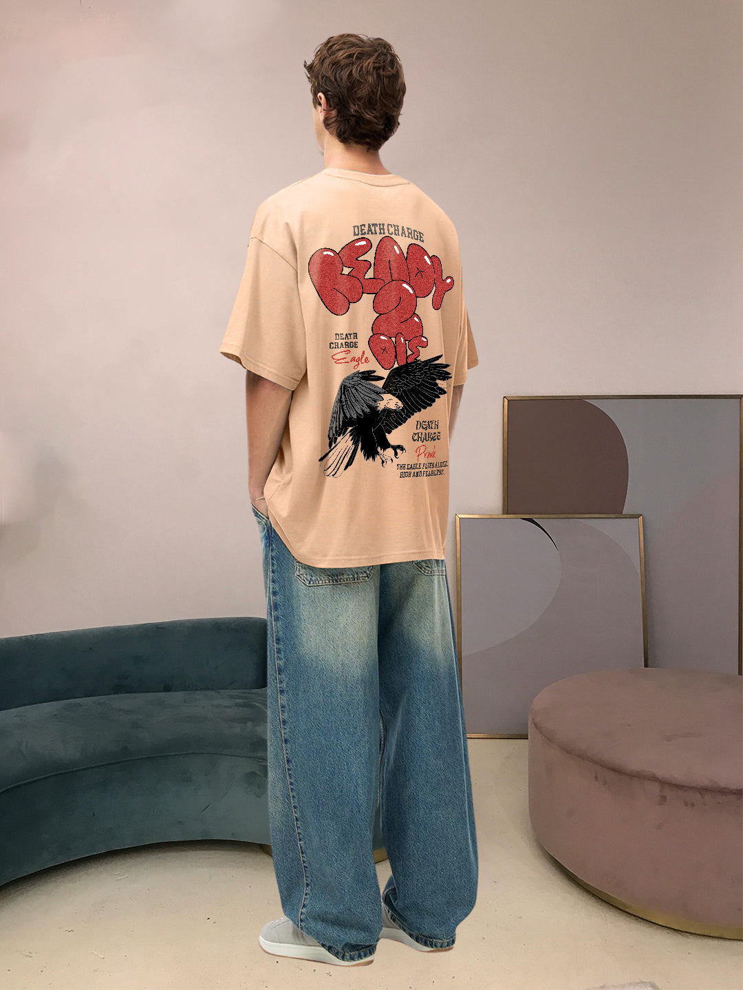 Ready 2 Die Men Graphic Printed Oversized  T-Shirt