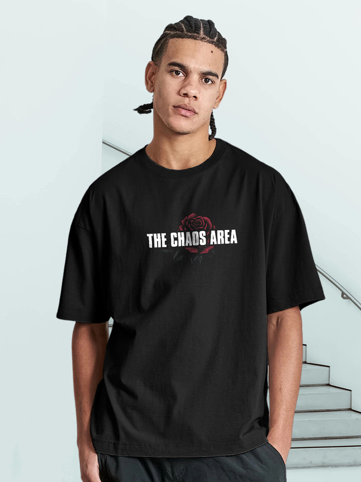 Chaso Area Men Printed Oversized  T-Shirt