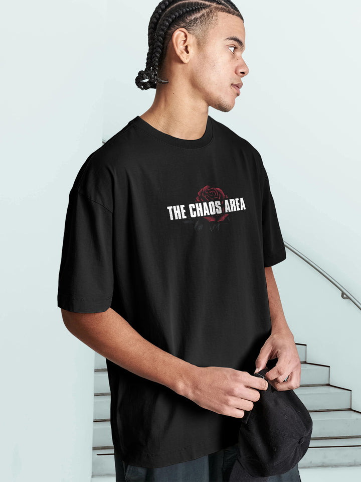 Chaso Area Men Printed Oversized  T-Shirt