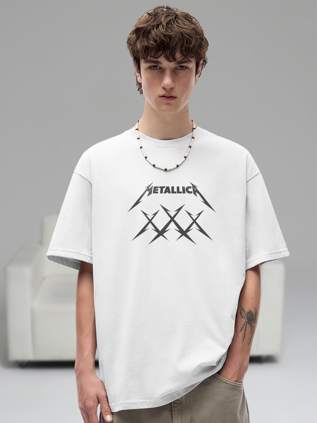 Dark Pulse Men Printed Oversized  T-Shirt