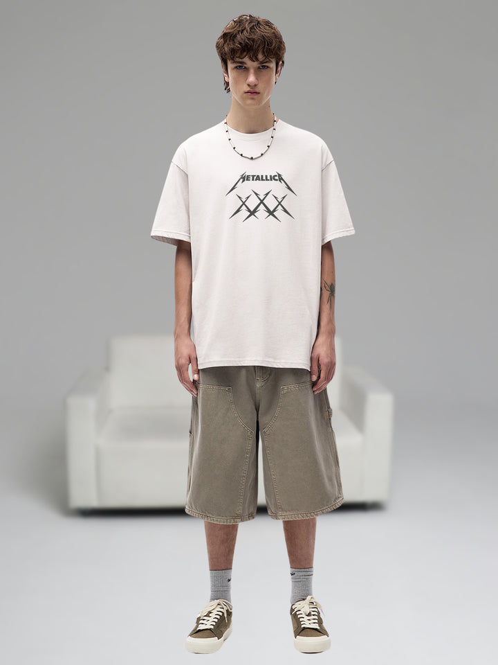 Dark Pulse Men Printed Oversized  T-Shirt