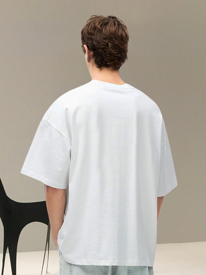 Bad Decision Men Printed Oversized  T-Shirt
