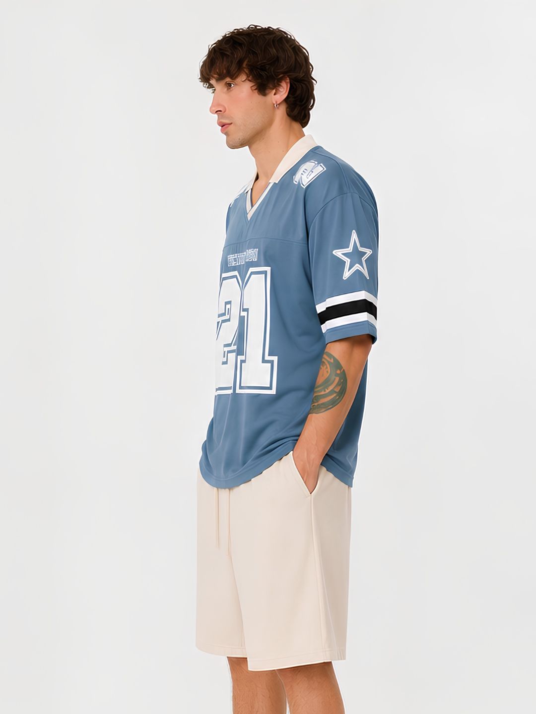 Men Oversized Varsity T-Shirt