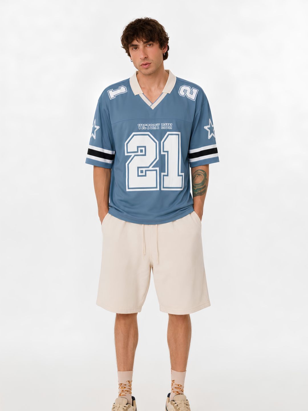 Men Oversized Varsity T-Shirt