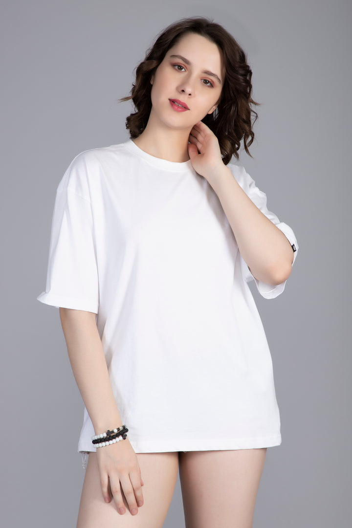 Solid Oversized T-Shirt Women Combo - Pack of 4