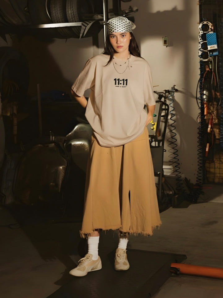 MAKE A WISH Women Oversized Graphic T-Shirt