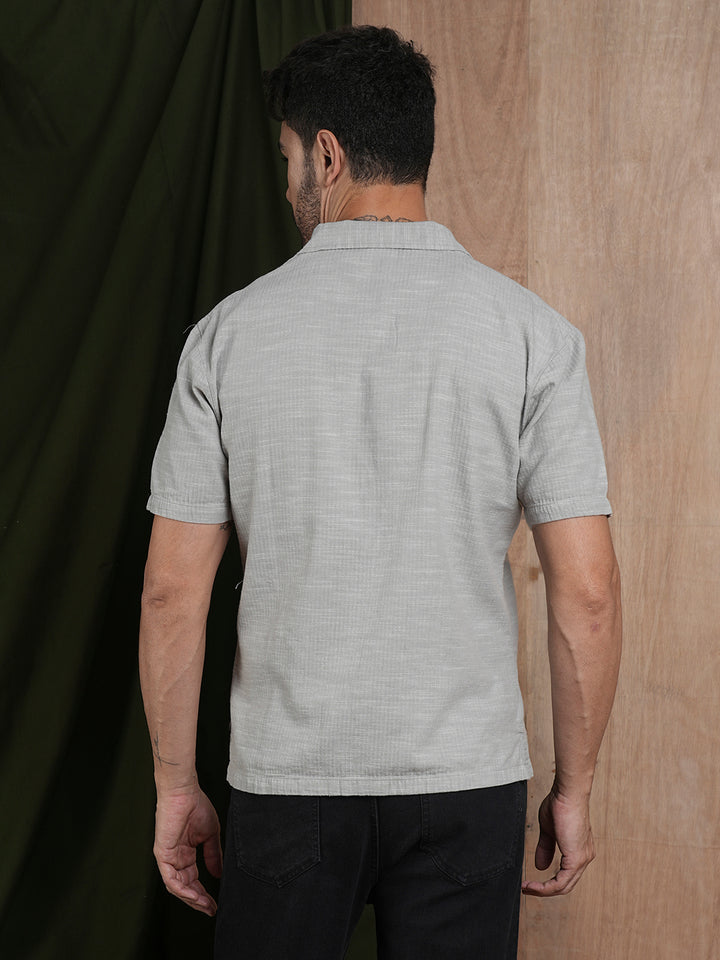 Men's Half Sleeves Shirt - Grey