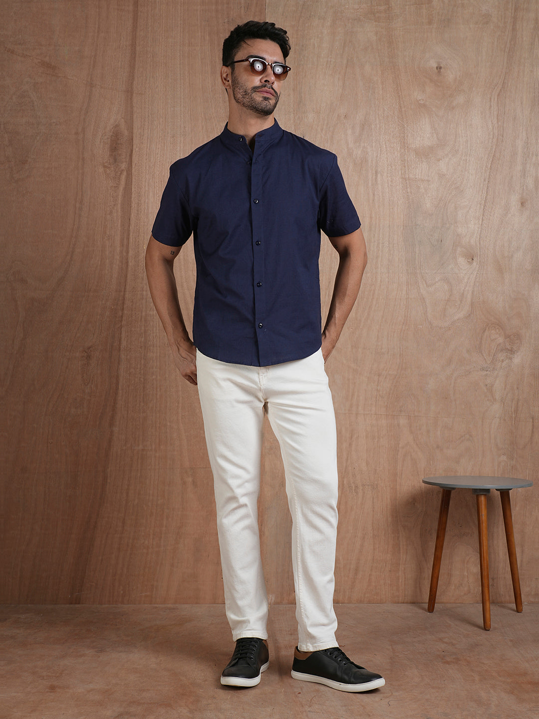 Men's Half Sleeves Shirt - Navy