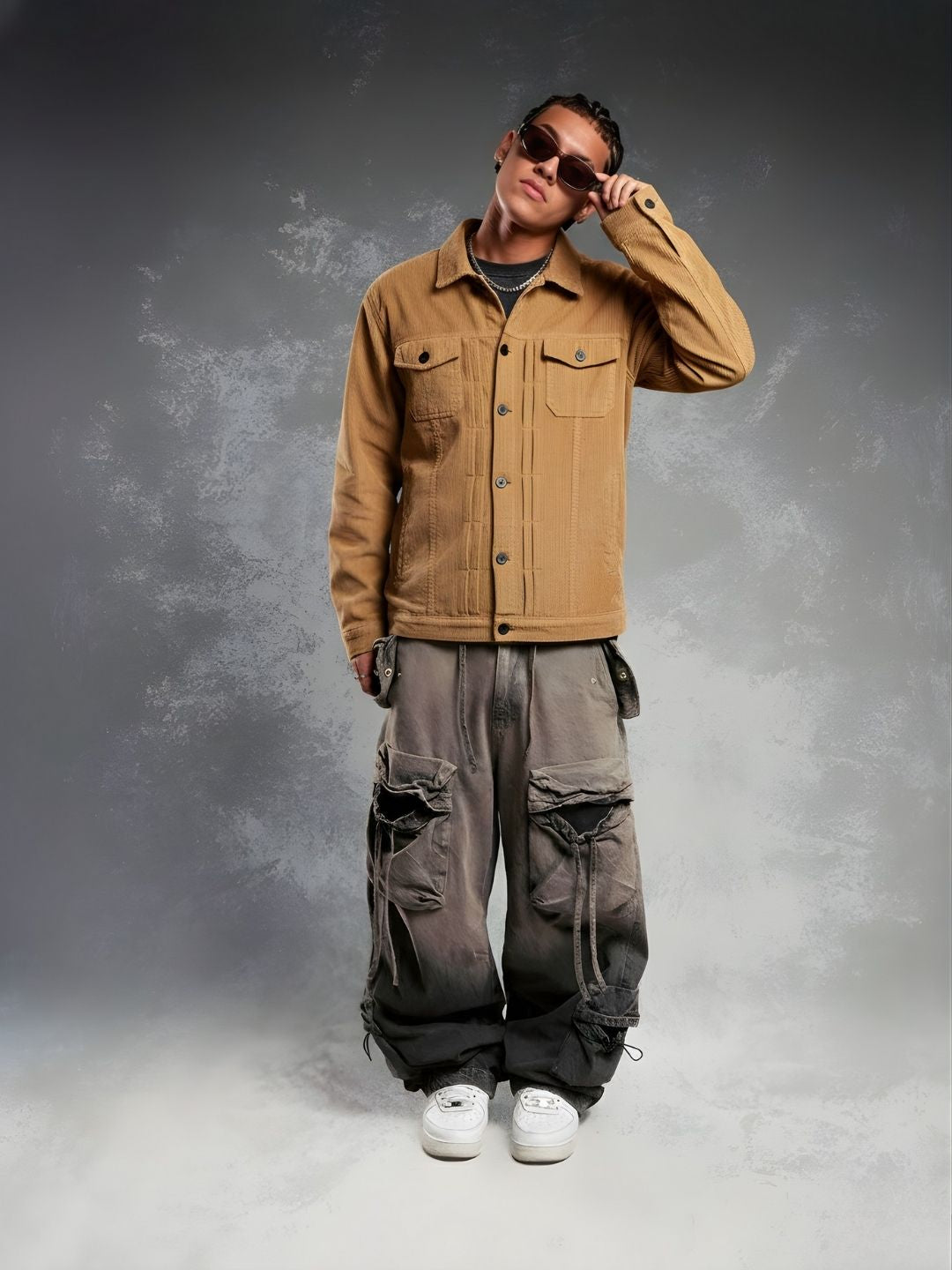 Teddy Lined Corduroy Jacket - Beige