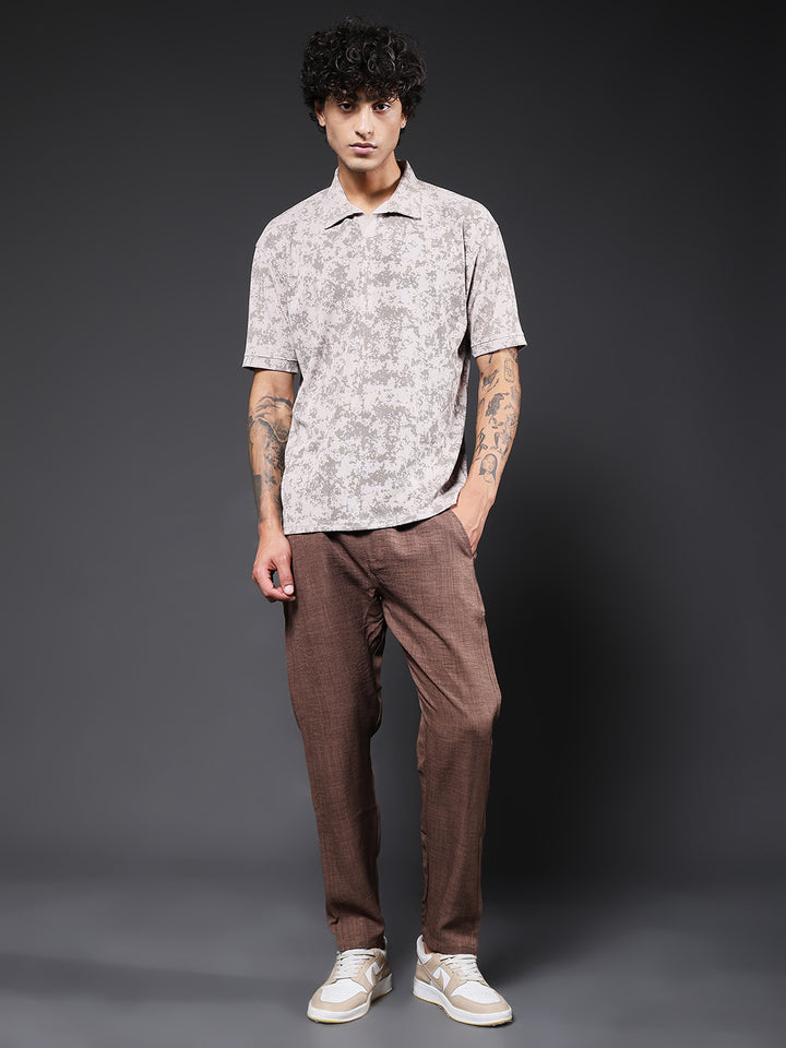 Men Relaxed Fit Printed Polo T-Shirt