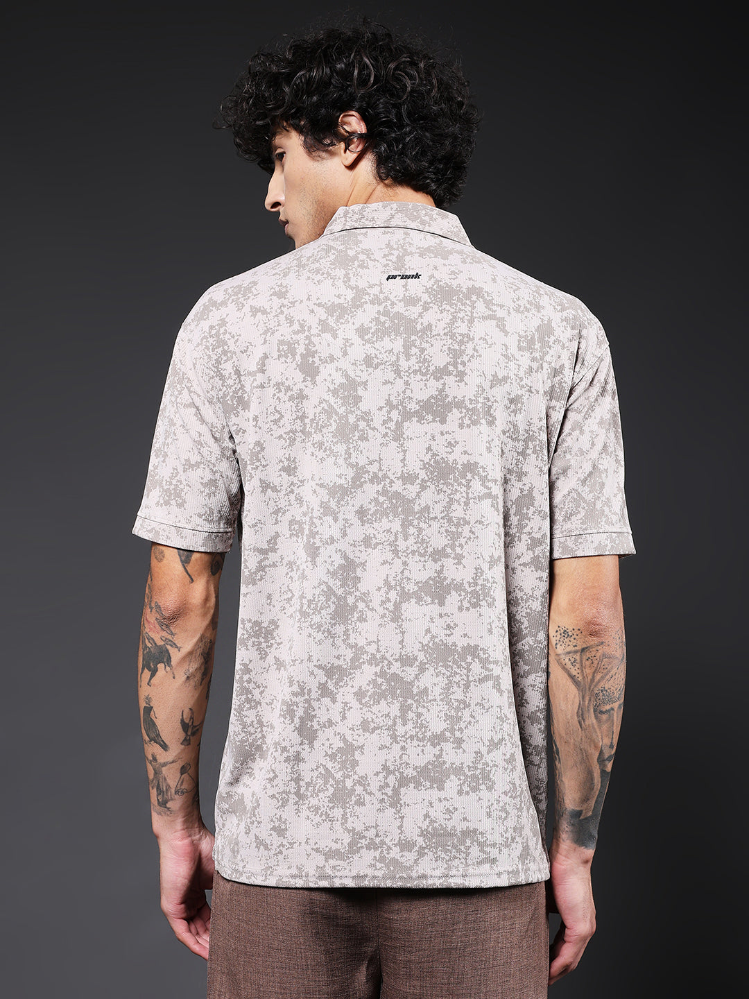 Men Relaxed Fit Printed Polo T-Shirt