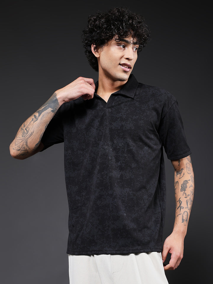 Men Relaxed Fit Printed Polo T-Shirt