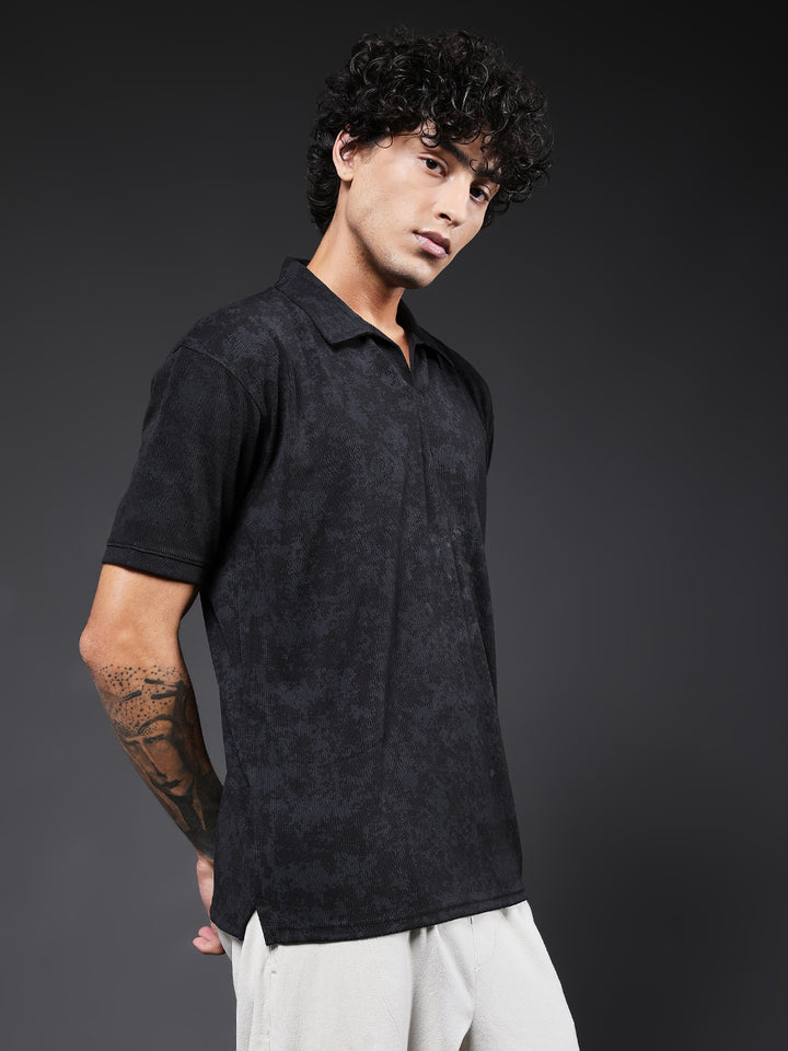 Men Relaxed Fit Printed Polo T-Shirt