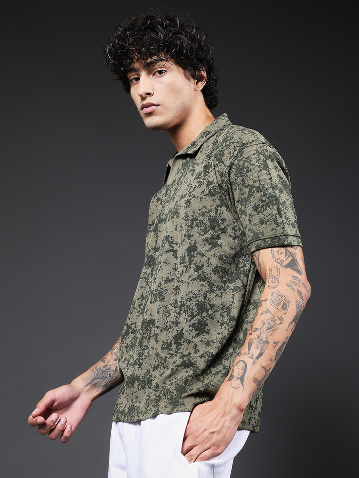 Men Relaxed Fit Printed Polo T-Shirt