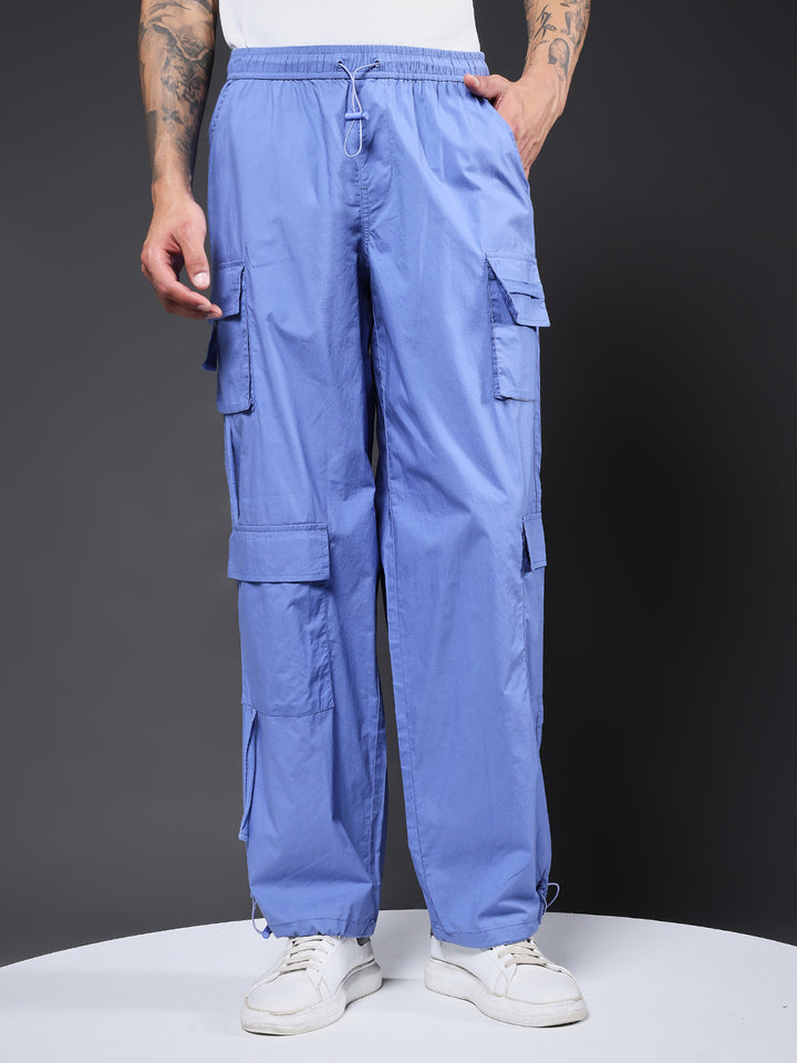 Parachute Pants For Men - Denim Blue
