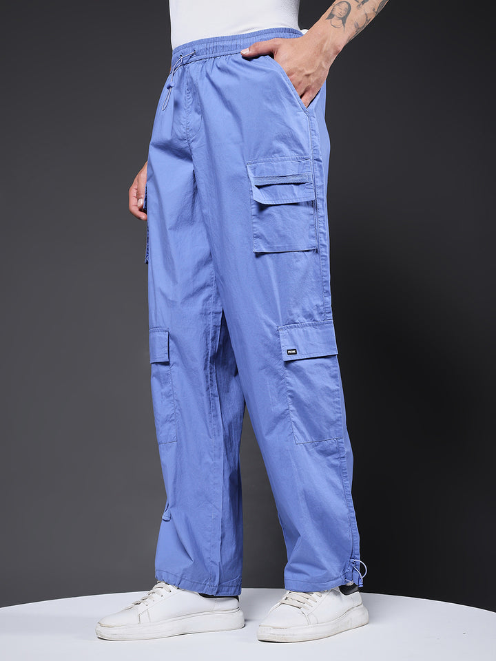Parachute Pants For Men - Denim Blue