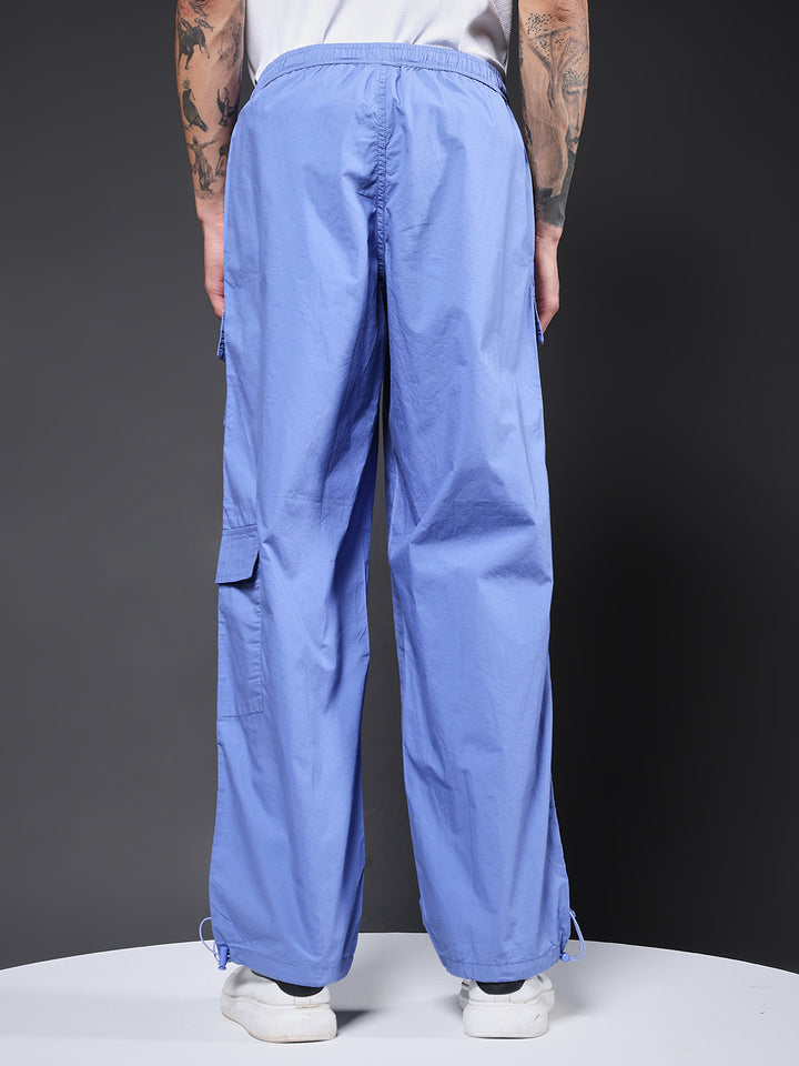 Parachute Pants For Men - Denim Blue