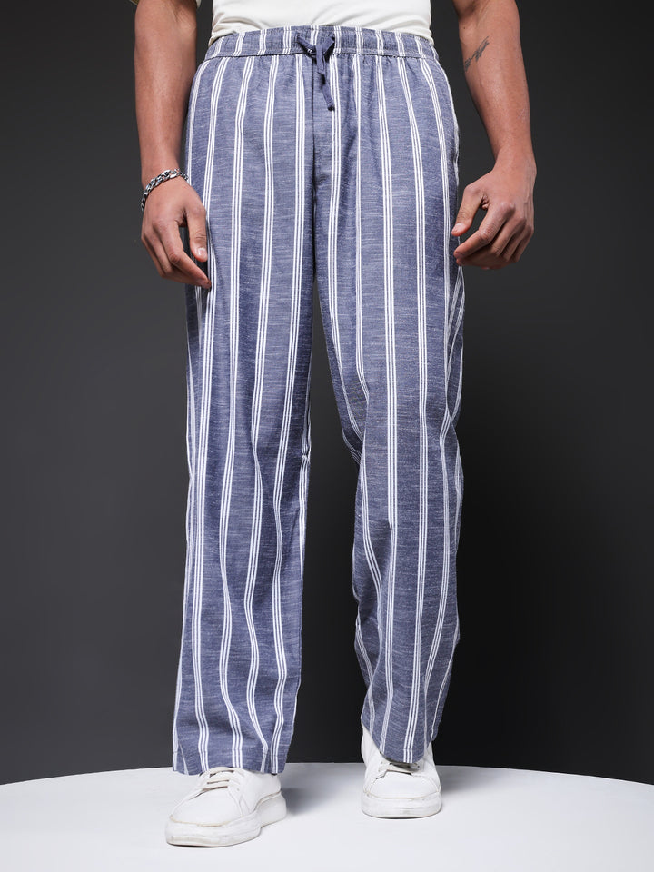 Men Striped lounge pants