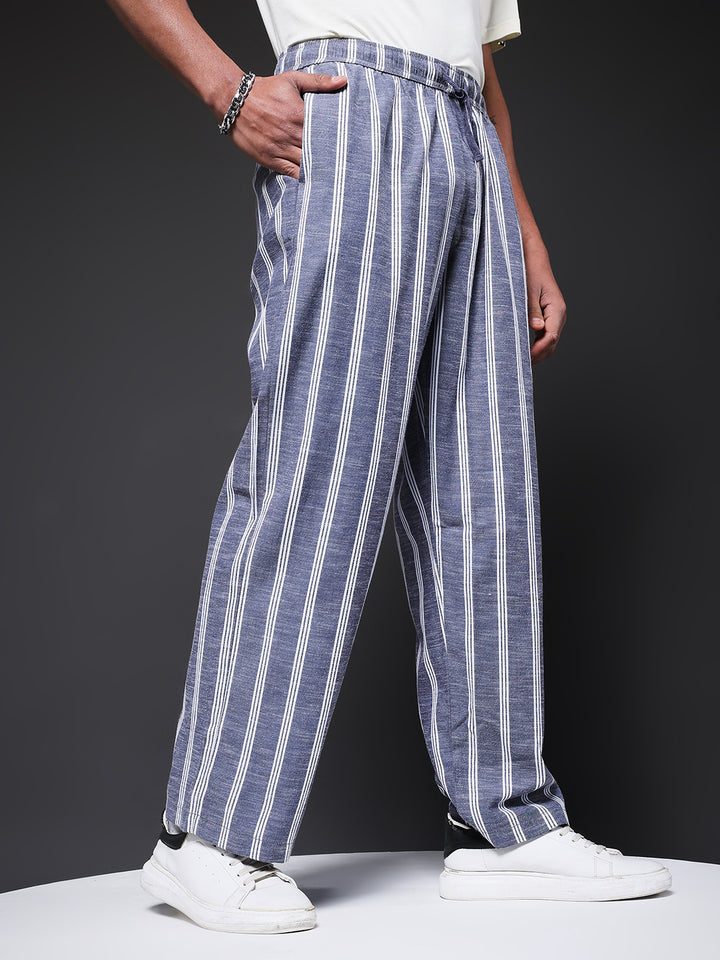 Men Striped lounge pants
