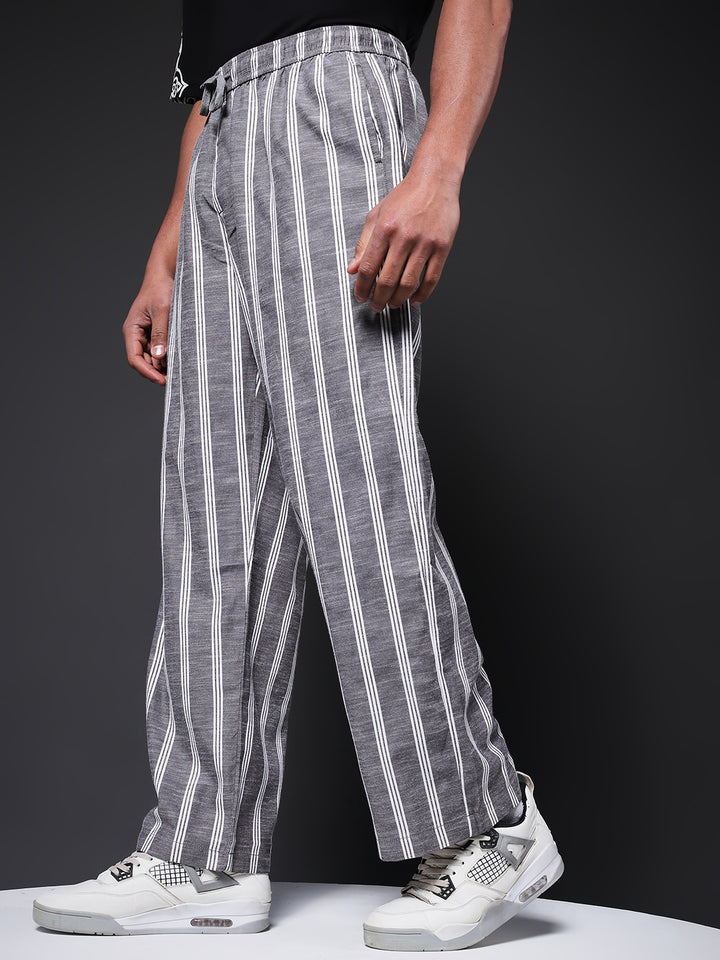 Men Striped lounge pants
