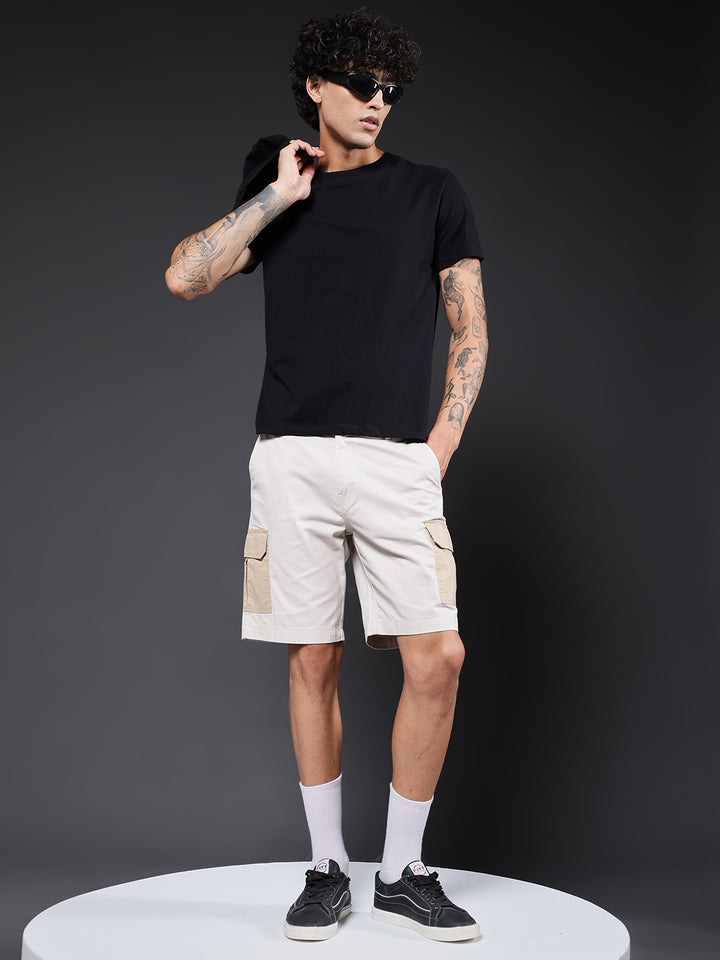 Men's Cotton Utility Cargo Shorts with Multi-Pockets – Camel