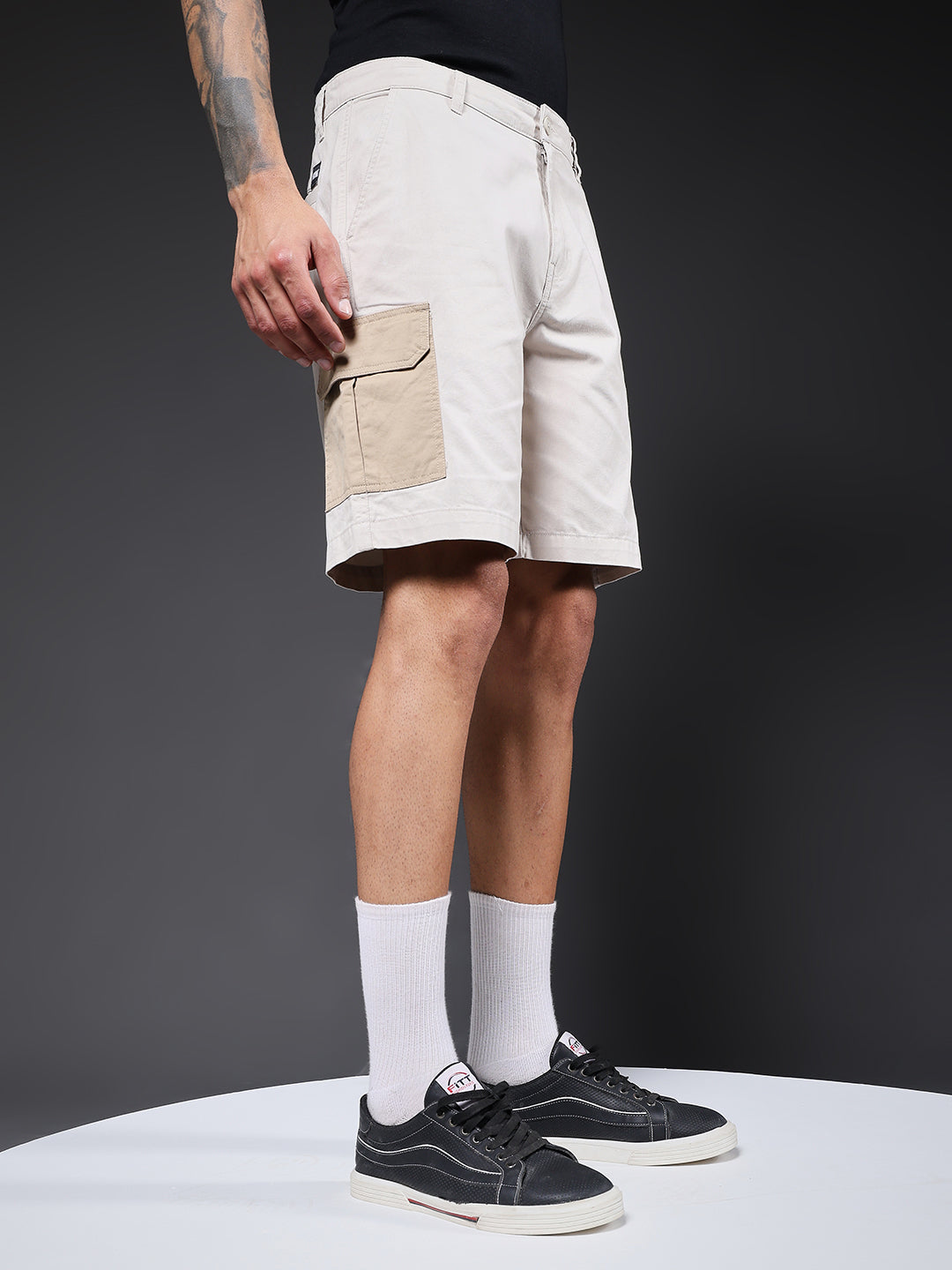 Men's Cotton Utility Cargo Shorts with Multi-Pockets – Camel