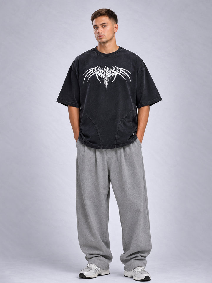 Men Premium Retro Wash Oversized Terry T-shirt
