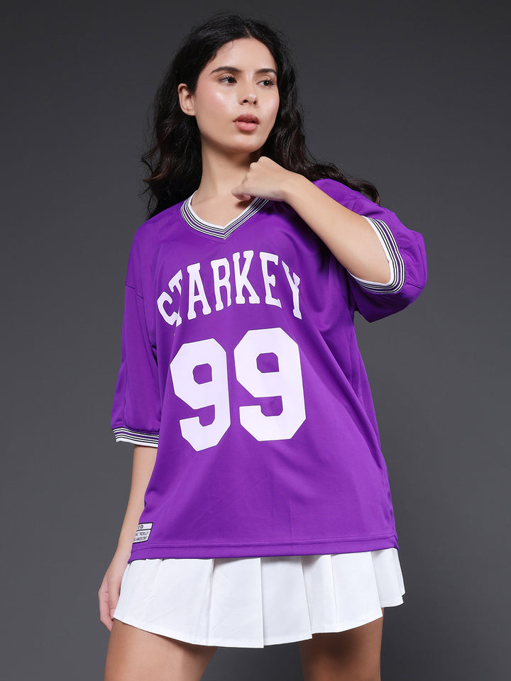 Women Oversized Varsity T-Shirt