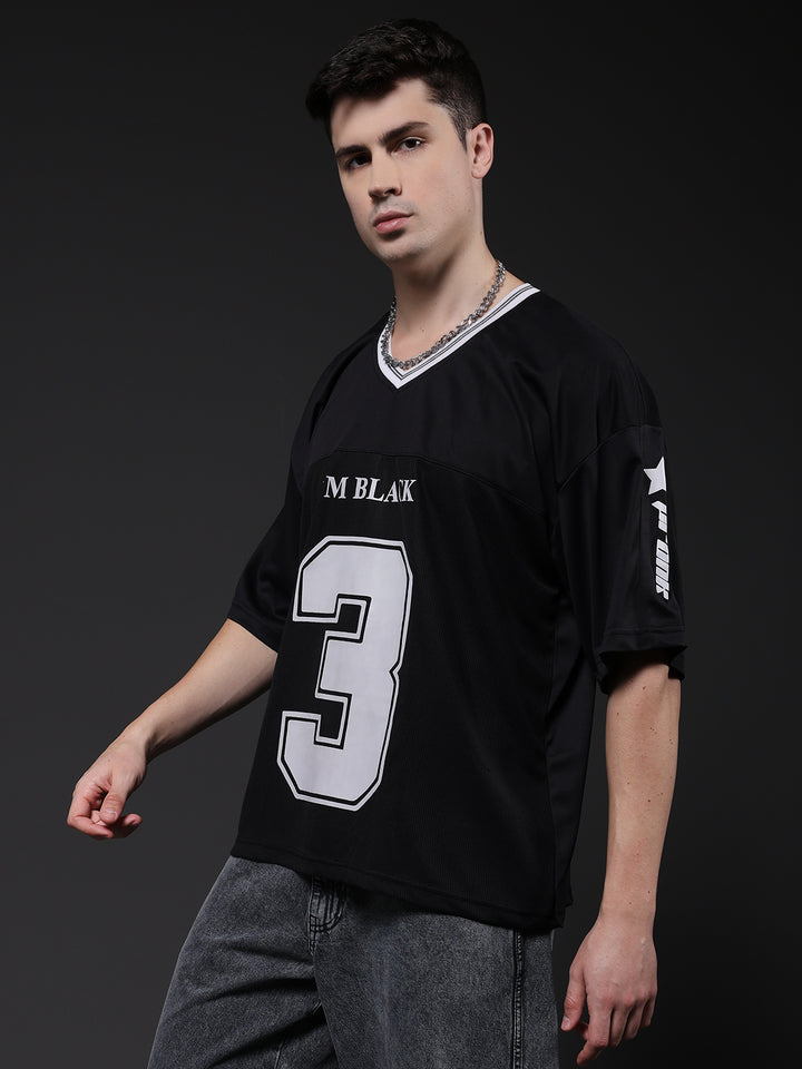 Men Oversized Varsity T-Shirt