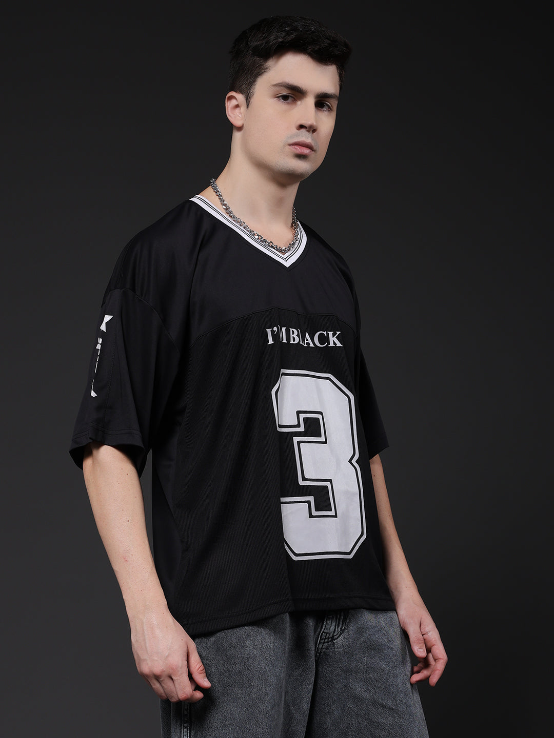 Men Oversized Varsity T-Shirt