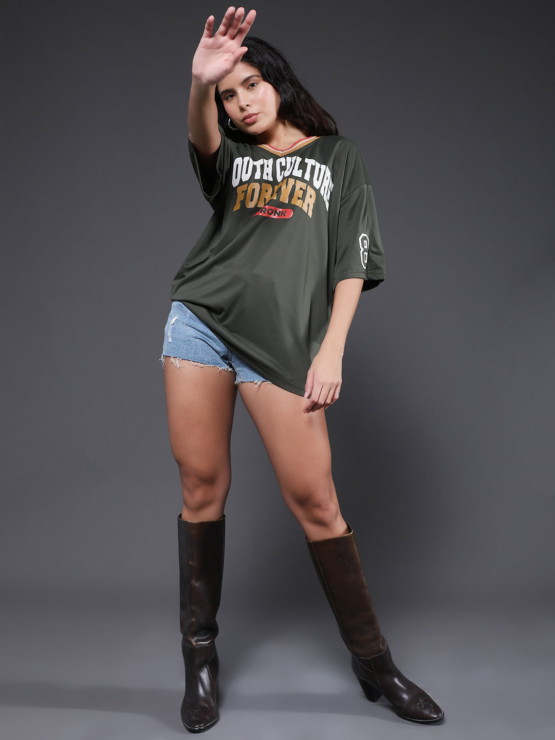 Women Oversized Varsity T-Shirt